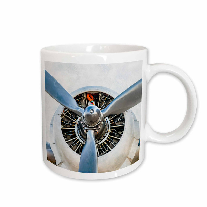 East Urban Home Piston Engine and Propeller of a Vintage Aircraft Coffee Mug Wayfair